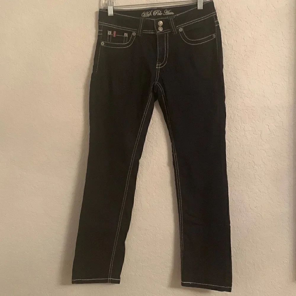 U.S.Polo Assn. Women Low Rise Dark Wash Denim Pants Size 7/8
